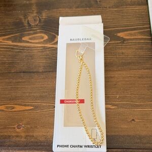 BaubleBar Gold Beads Phone Wristlet
